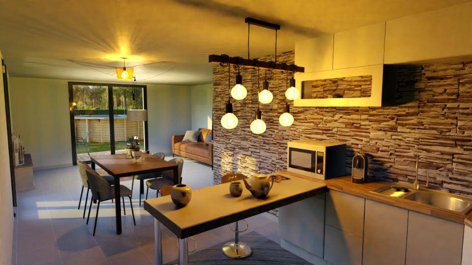 Programme terrain + maison à Vogüé en Ardèche (07) de 60 m² à vendre au prix de 162000€ - 1