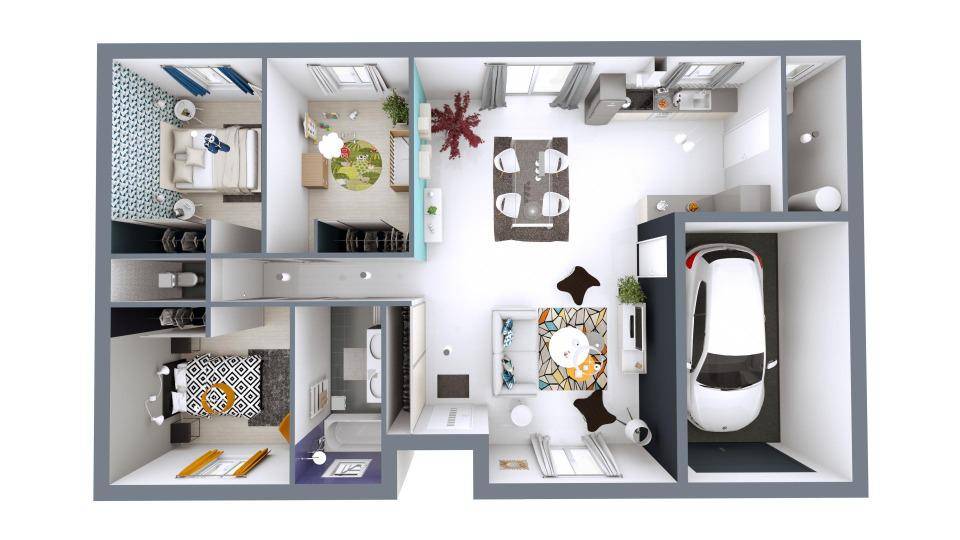 Programme terrain + maison à Seyches en Lot-et-Garonne (47) de 92 m² à vendre au prix de 175000€ - 3