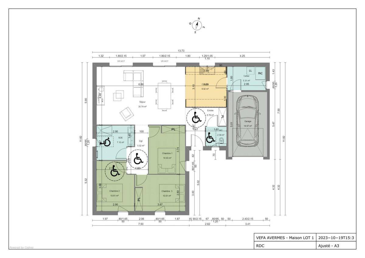 Programme terrain + maison à Avermes en Allier (03) de 99 m² à vendre au prix de 236000€ - 4