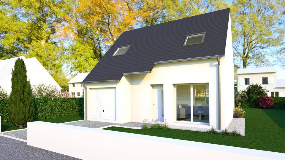 Programme terrain + maison à Saint-Uniac en Ille-et-Vilaine (35) de 69 m² à vendre au prix de 187200€ - 2