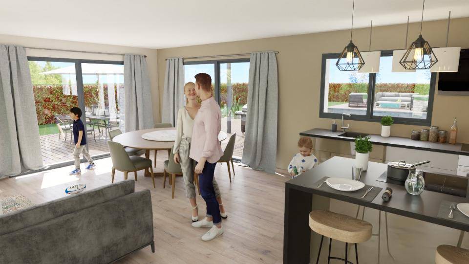 Programme terrain + maison à Montréjeau en Haute-Garonne (31) de 100 m² à vendre au prix de 268664€ - 3