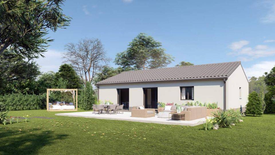 Programme terrain + maison à Pomport en Dordogne (24) de 85 m² à vendre au prix de 222000€ - 2