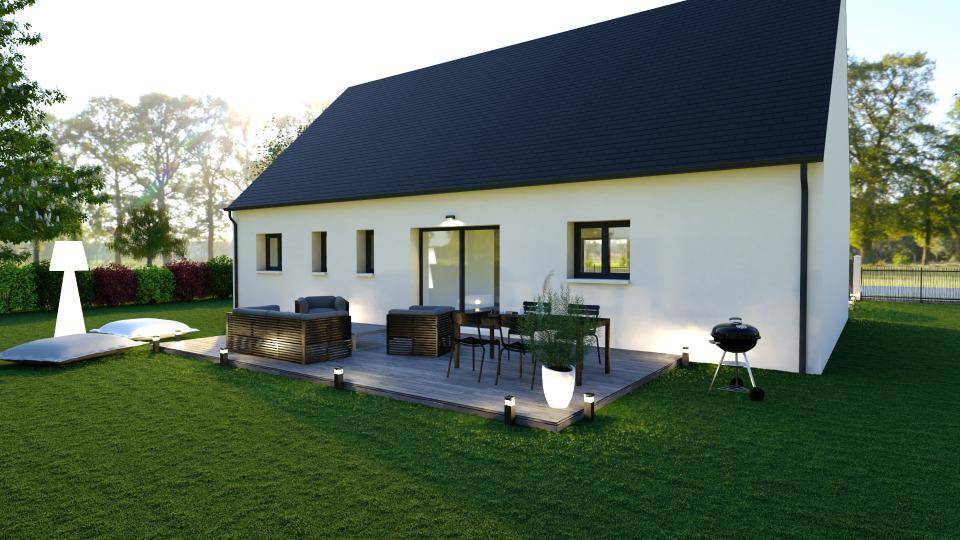 Programme terrain + maison à Saint-Flovier en Indre-et-Loire (37) de 95 m² à vendre au prix de 192000€ - 2