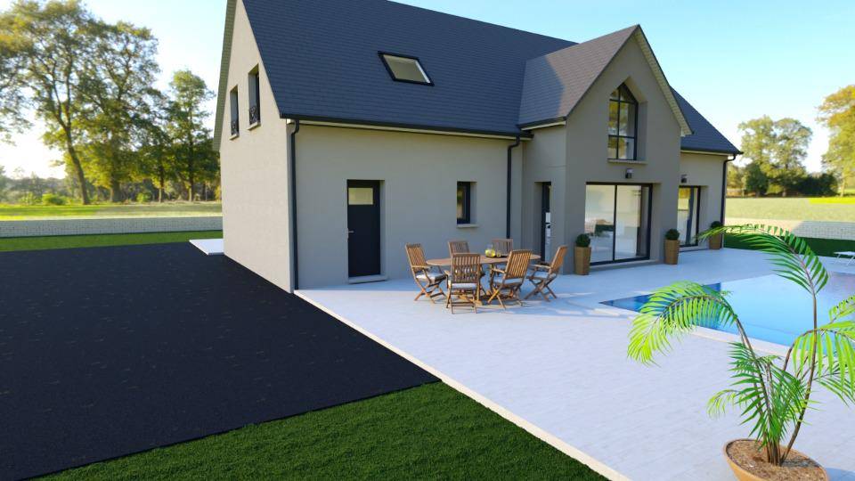 Programme terrain + maison à Terres de Bord en Eure (27) de 150 m² à vendre au prix de 415000€ - 2