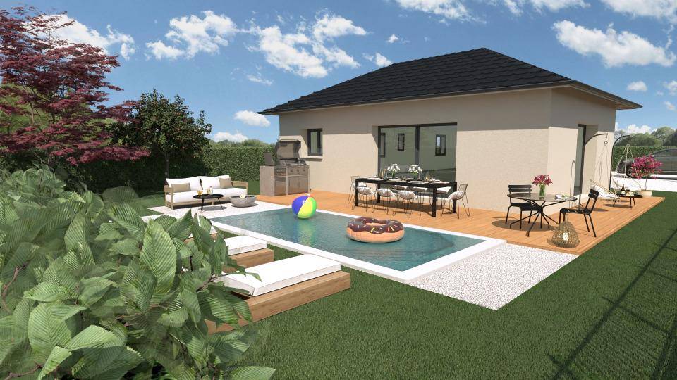 Programme terrain + maison à Peyrieu en Ain (01) de 95 m² à vendre au prix de 269000€ - 2