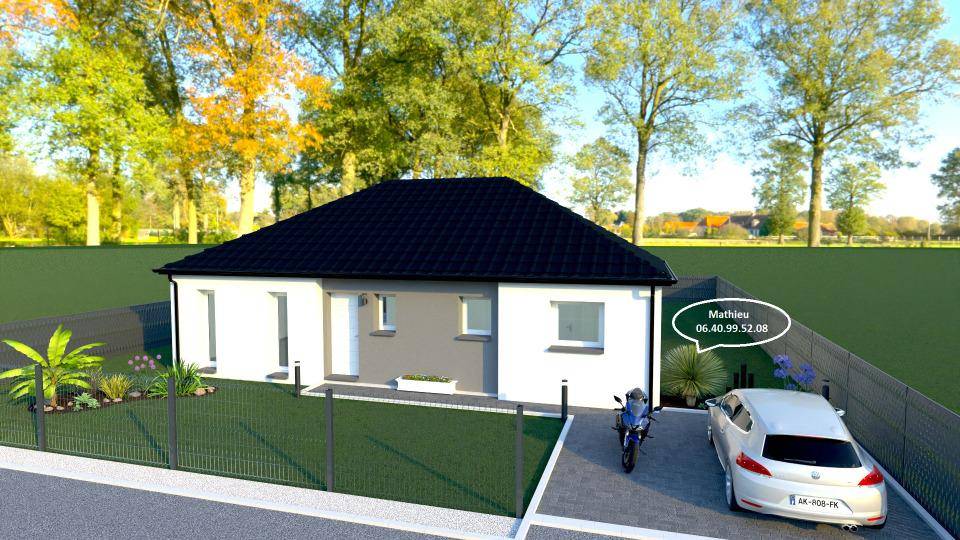 Programme terrain + maison à Hermies en Pas-de-Calais (62) de 93 m² à vendre au prix de 180525€ - 3