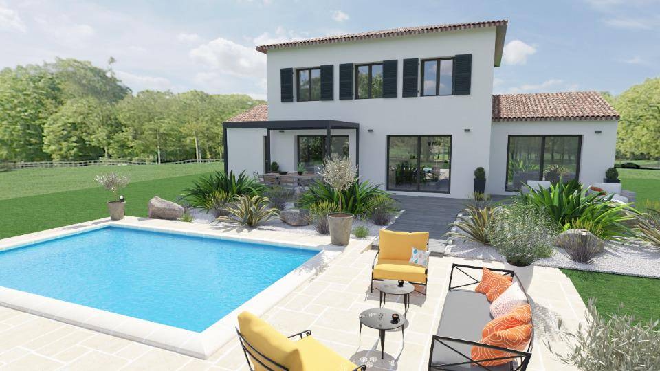 Programme terrain + maison à Villeneuve-de-Berg en Ardèche (07) de 95 m² à vendre au prix de 306400€ - 1