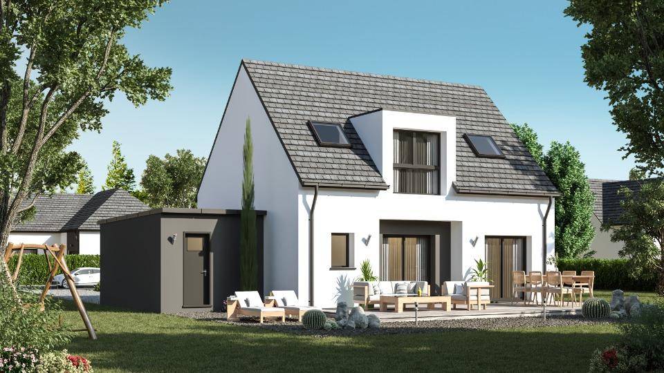 Programme terrain + maison à Saint-Divy en Finistère (29) de 115 m² à vendre au prix de 339800€ - 2