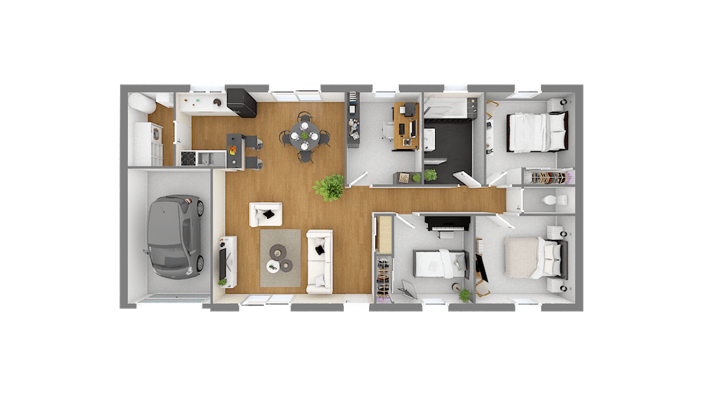 Programme terrain + maison à Prémilhat en Allier (03) de 105 m² à vendre au prix de 217500€ - 4