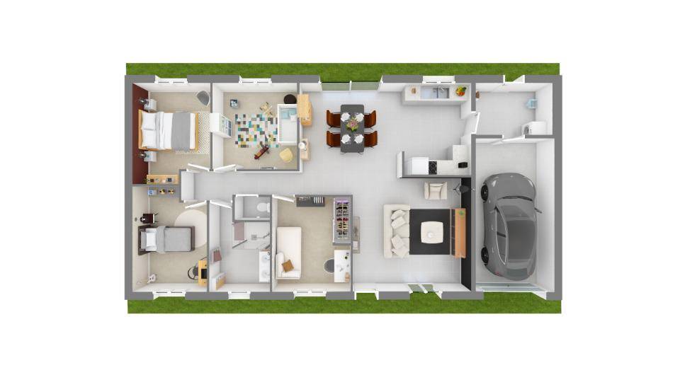 Programme terrain + maison à Levroux en Indre (36) de 108 m² à vendre au prix de 184250€ - 3
