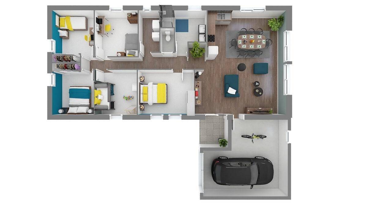 Programme terrain + maison à Marmagne en Cher (18) de 1020 m² à vendre au prix de 269953€ - 4
