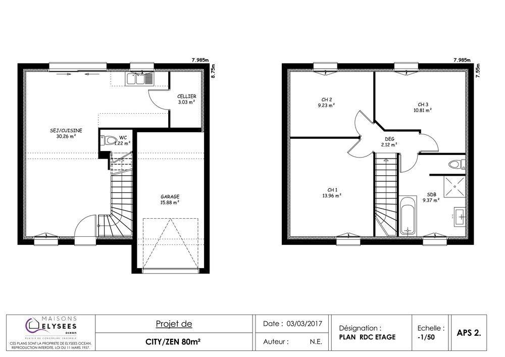 Programme terrain + maison à Bouhet en Charente-Maritime (17) de 80 m² à vendre au prix de 180172€ - 3