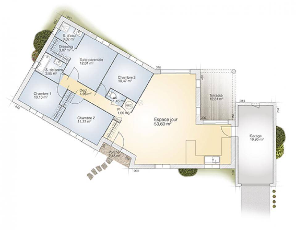 Programme terrain + maison à Vendres en Hérault (34) de 115 m² à vendre au prix de 415000€ - 4