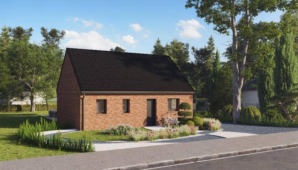 Programme terrain + maison à Somain en Nord (59) de 60 m² à vendre au prix de 154900€ - 1