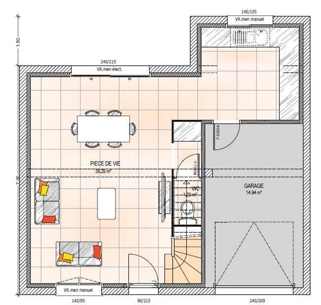 Programme terrain + maison à Val d'Erdre-Auxence en Maine-et-Loire (49) de 87 m² à vendre au prix de 229400€ - 4