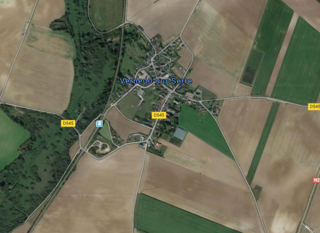 Terrain seul à Verneuil-sur-Serre en Aisne (02) de 634 m² à vendre au prix de 16000€