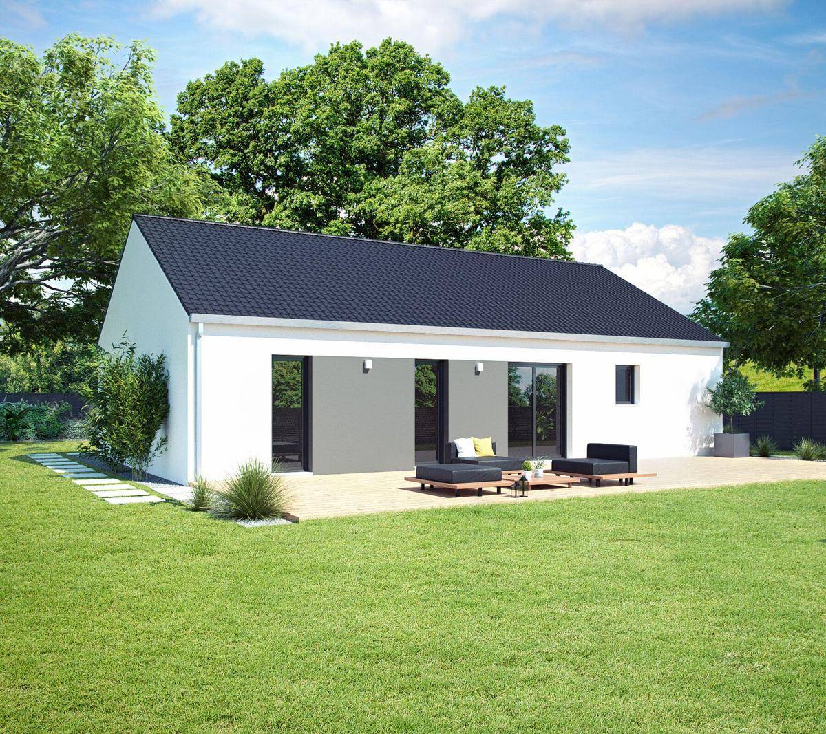 Programme terrain + maison à Palinges en Saône-et-Loire (71) de 80 m² à vendre au prix de 147386€ - 2