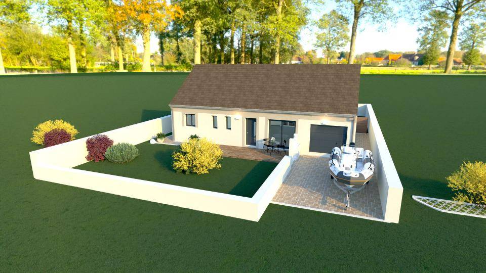 Programme terrain + maison à Thue et Mue en Calvados (14) de 90 m² à vendre au prix de 220500€ - 1