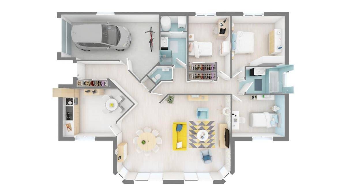Programme terrain + maison à Échenon en Côte-d'Or (21) de 106 m² à vendre au prix de 230780€ - 4