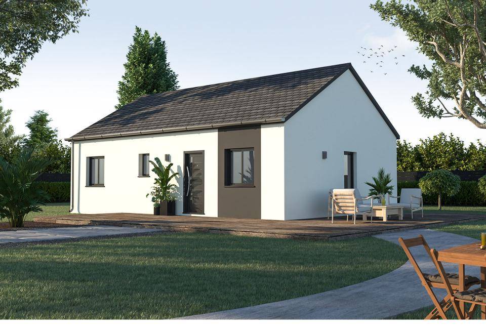 Programme terrain + maison à Saint-Uniac en Ille-et-Vilaine (35) de 70 m² à vendre au prix de 214520€ - 1