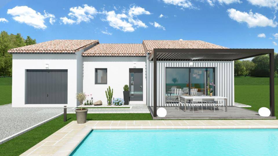 Programme terrain + maison à Saint-Marcel-lès-Sauzet en Drôme (26) de 96 m² à vendre au prix de 288000€ - 1
