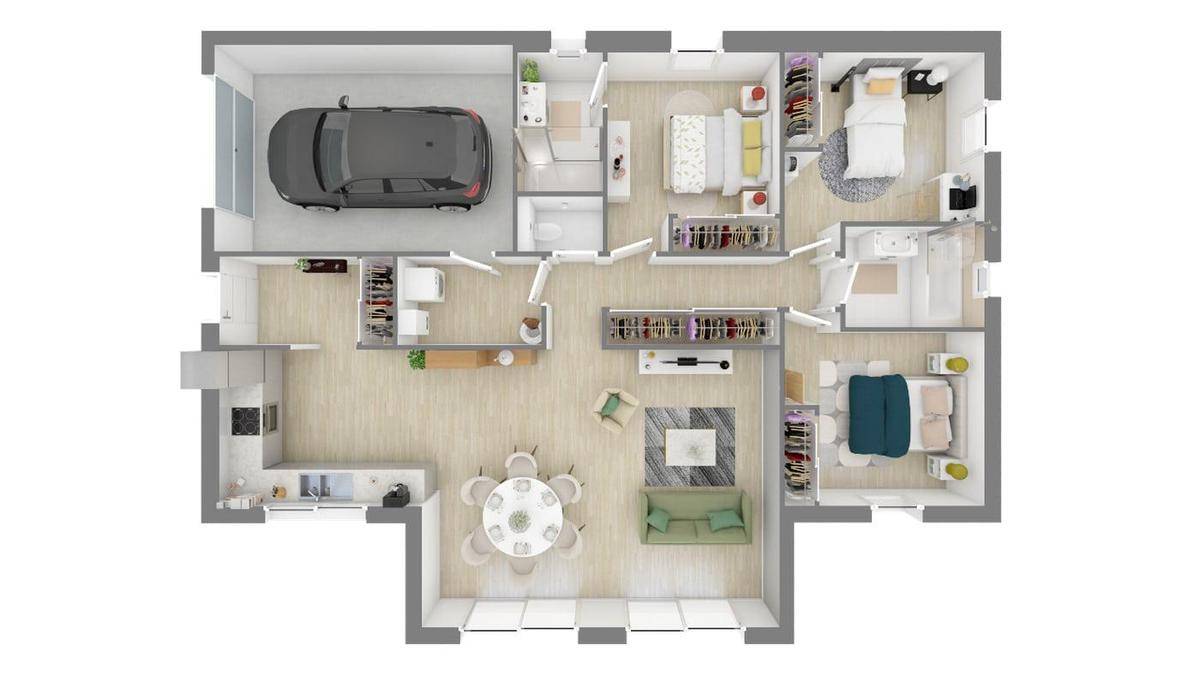 Programme terrain + maison à Louchy-Montfand en Allier (03) de 106 m² à vendre au prix de 223610€ - 4