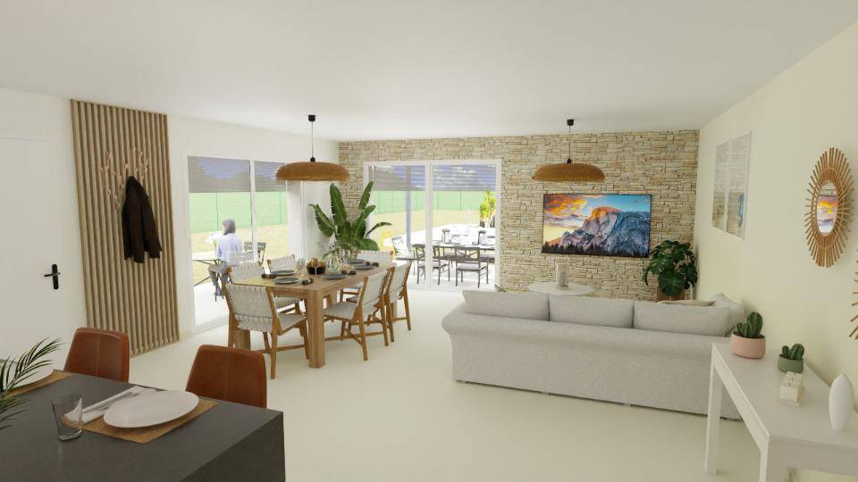 Programme terrain + maison à Vallon-Pont-d'Arc en Ardèche (07) de 105 m² à vendre au prix de 319000€ - 4