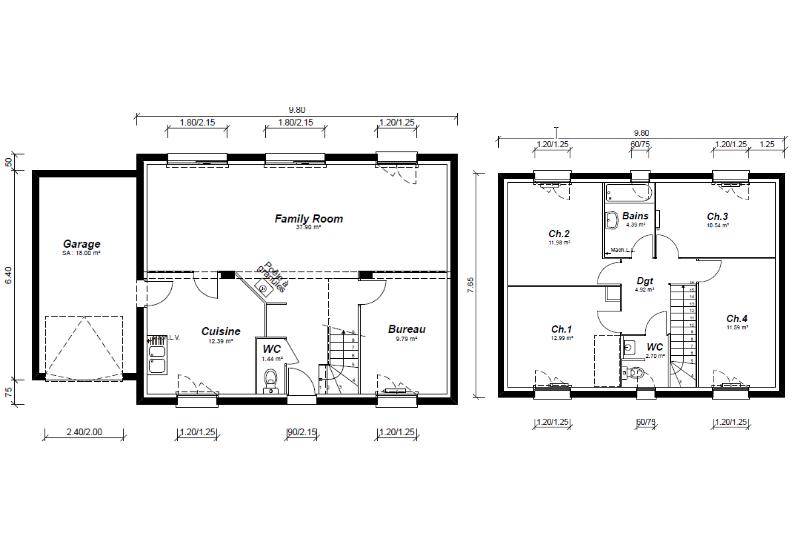 Programme terrain + maison à Tramoyes en Ain (01) de 121 m² à vendre au prix de 444000€ - 2