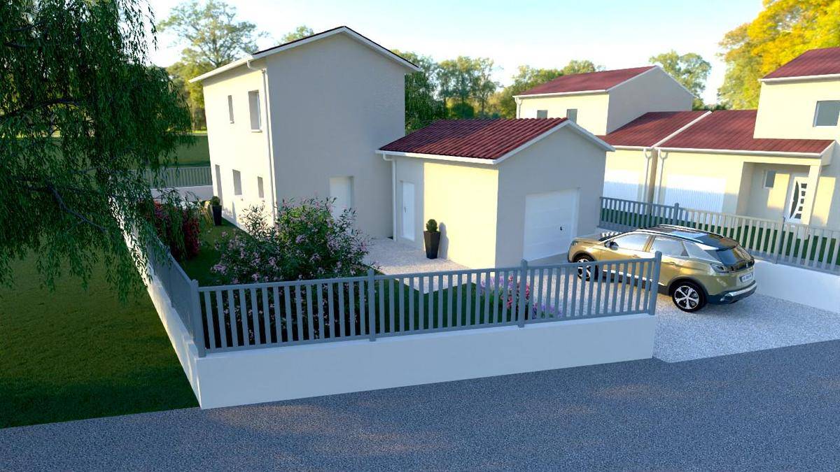 Programme terrain + maison à Mornant en Rhône (69) de 70 m² à vendre au prix de 355600€ - 1