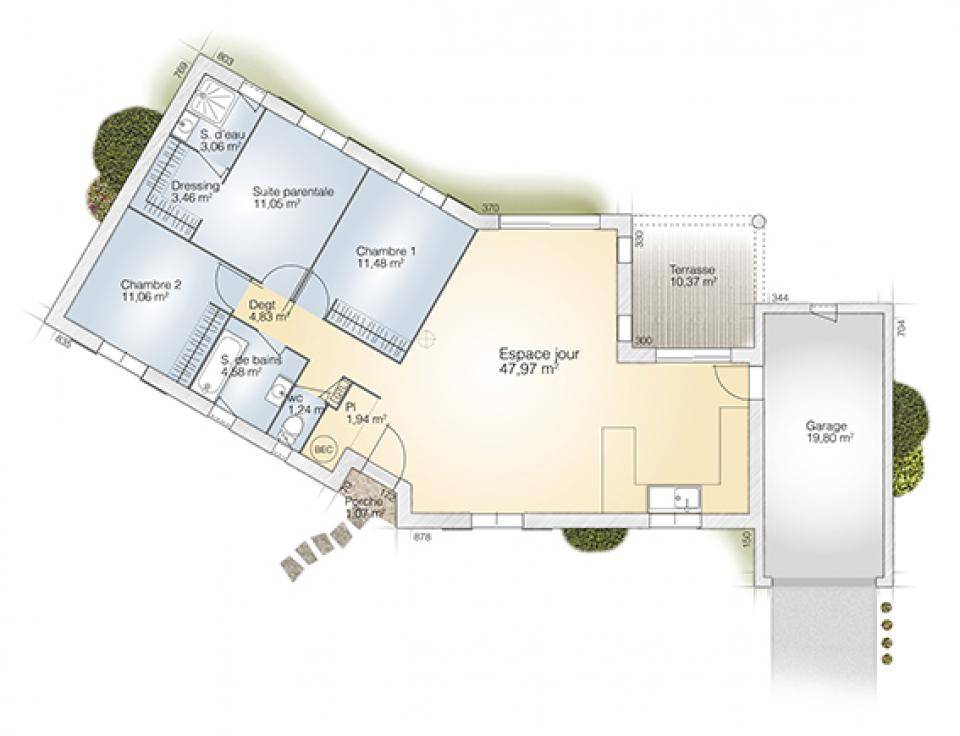 Programme terrain + maison à Vendres en Hérault (34) de 100 m² à vendre au prix de 394000€ - 4