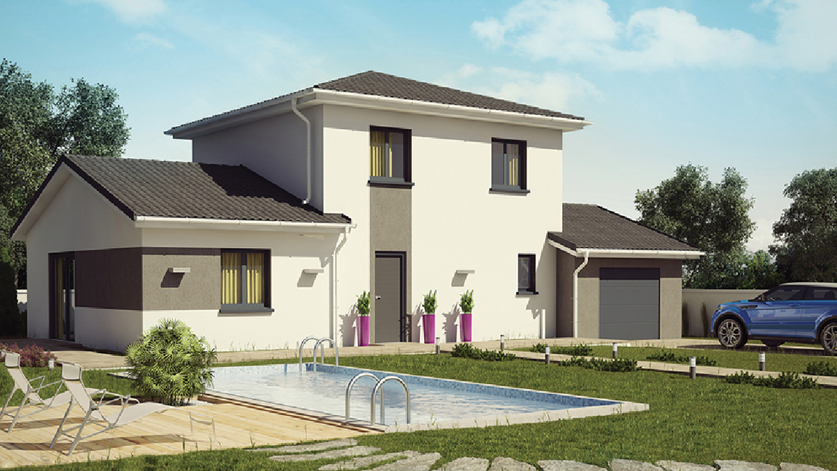 Programme terrain + maison à Simandres en Rhône (69) de 96 m² à vendre au prix de 392000€ - 1