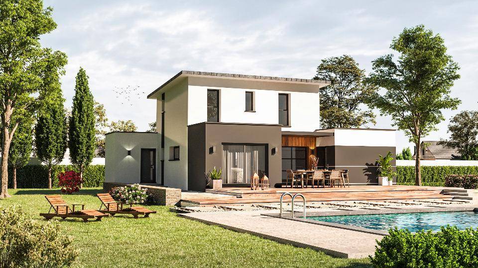 Programme terrain + maison à Hennebont en Morbihan (56) de 115 m² à vendre au prix de 461000€ - 1