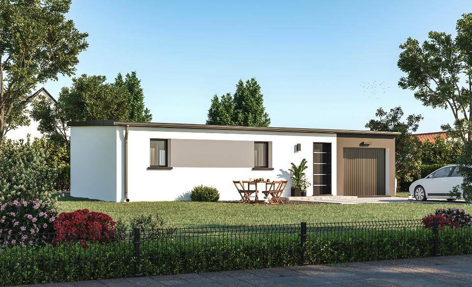 Programme terrain + maison à Pipriac en Ille-et-Vilaine (35) de 66 m² à vendre au prix de 172000€ - 1