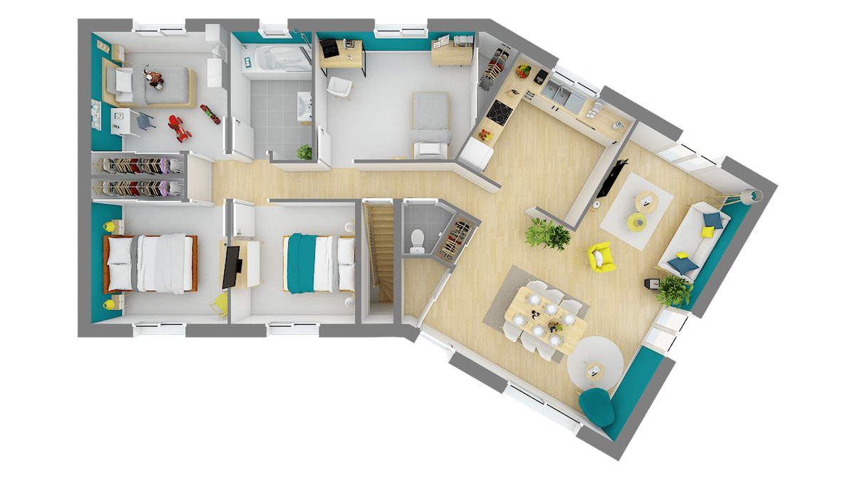 Programme terrain + maison à Ussac en Corrèze (19) de 92 m² à vendre au prix de 215139€ - 4