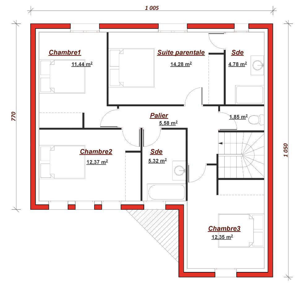 Programme terrain + maison à Meulan-en-Yvelines en Yvelines (78) de 140 m² à vendre au prix de 580000€ - 4