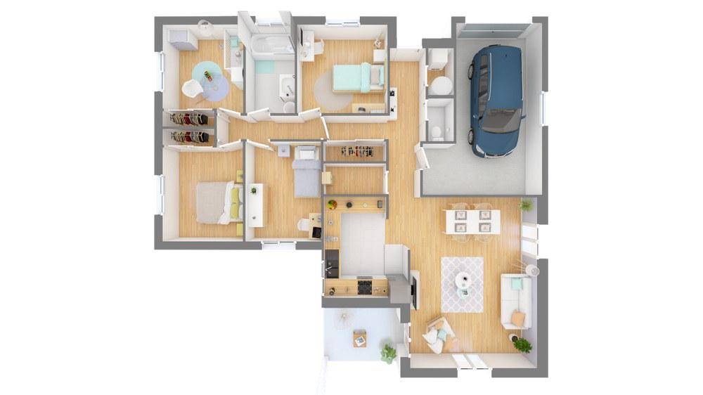 Programme terrain + maison à Orchamps en Jura (39) de 99 m² à vendre au prix de 218910€ - 4