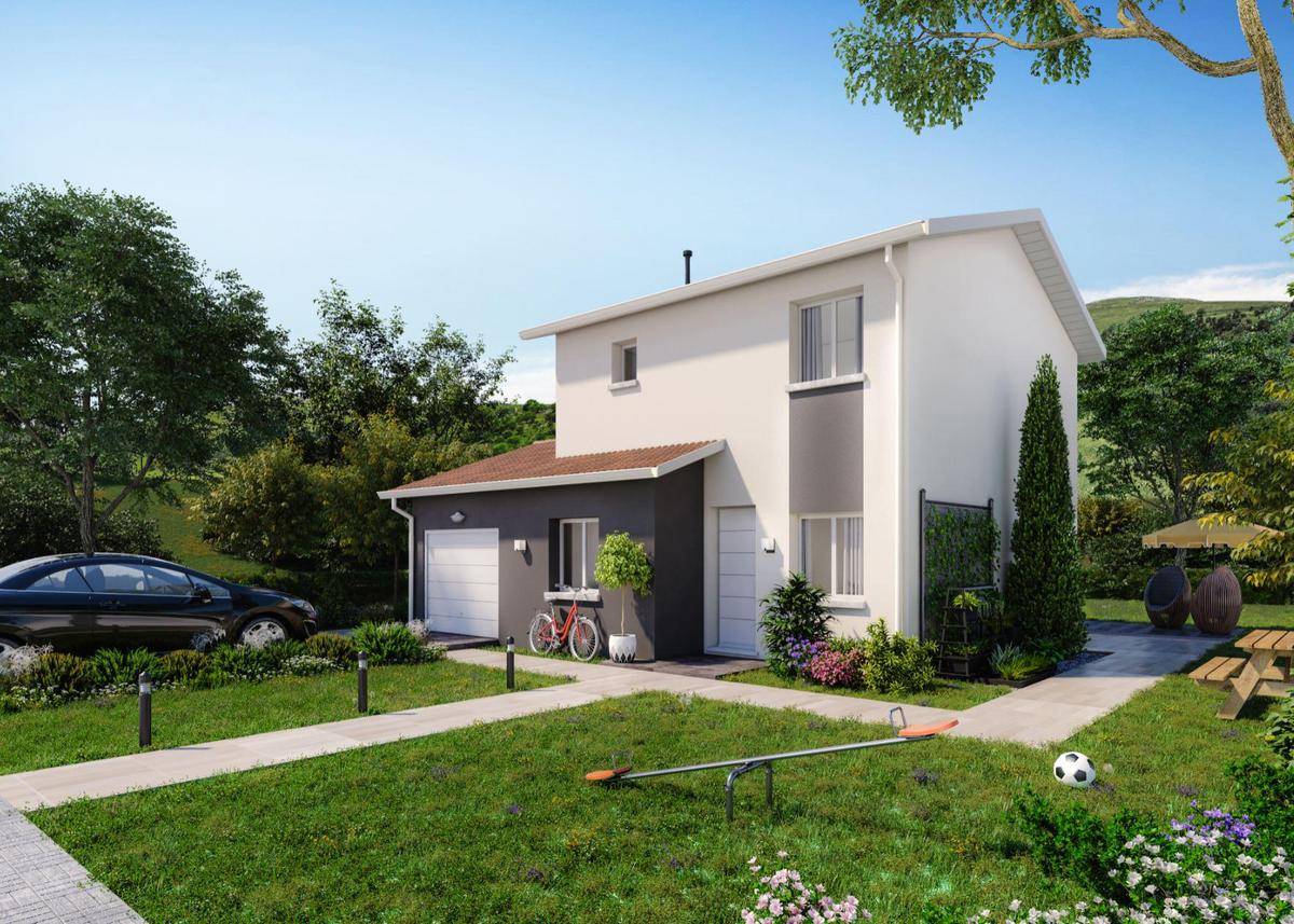 Programme terrain + maison à La Chapelle-de-Guinchay en Saône-et-Loire (71) de 91 m² à vendre au prix de 223715€ - 1
