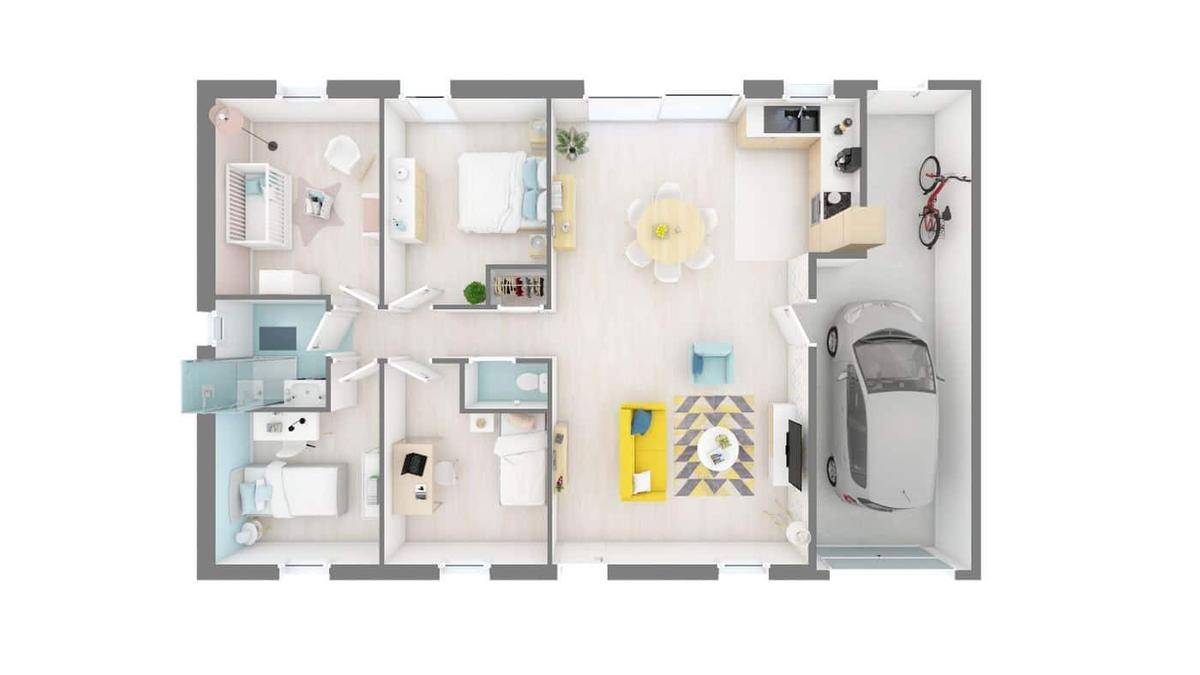 Programme terrain + maison à Corpe en Vendée (85) de 80 m² à vendre au prix de 196568€ - 4