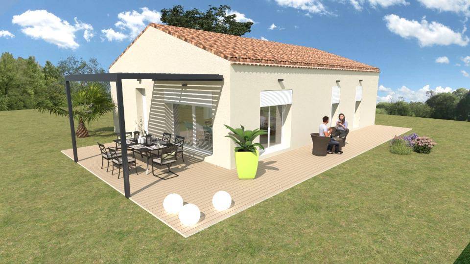 Programme terrain + maison à Saint-Sernin en Ardèche (07) de 88 m² à vendre au prix de 240000€ - 2