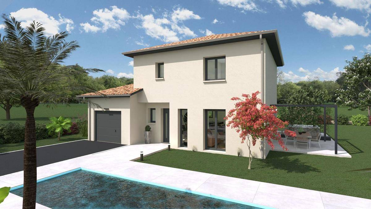 Programme terrain + maison à Belleville-en-Beaujolais en Rhône (69) de 90 m² à vendre au prix de 262200€ - 1