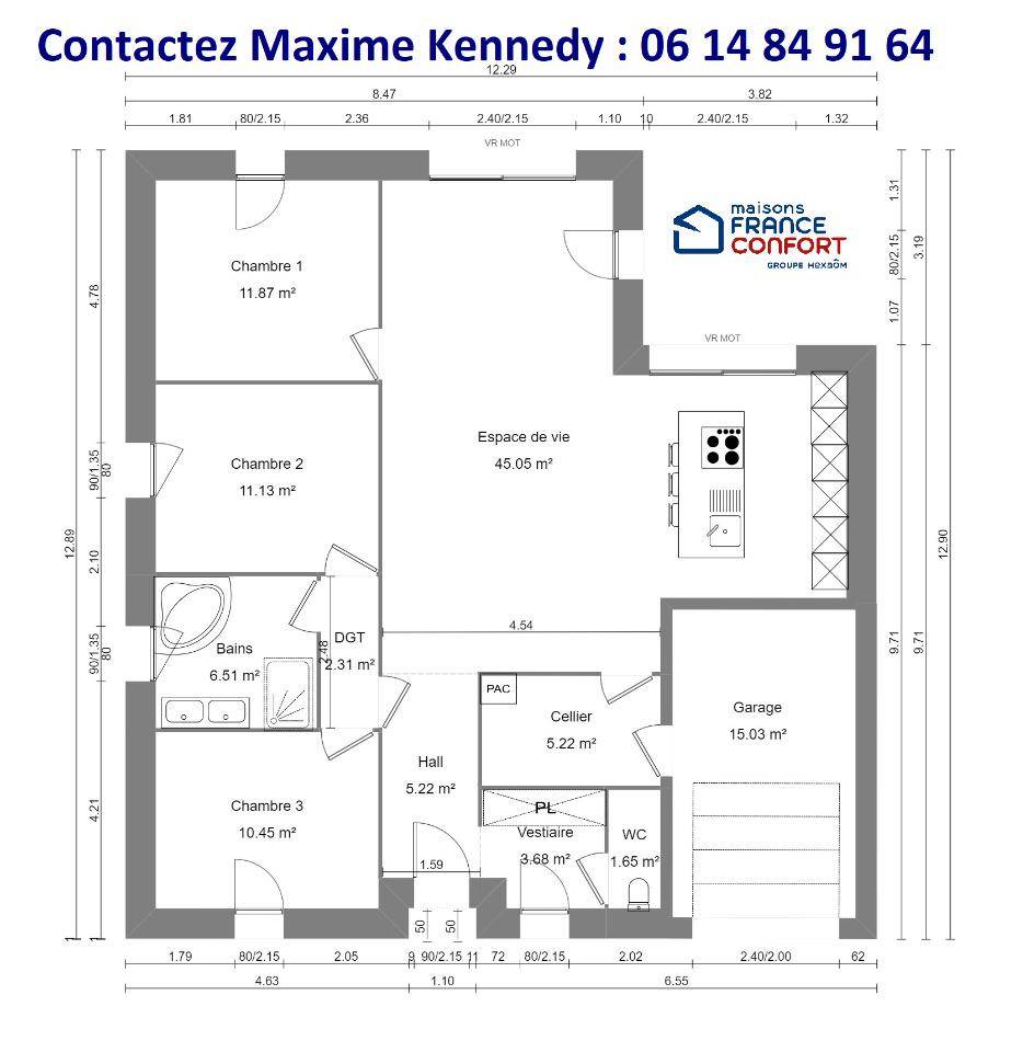 Programme terrain + maison à Feignies en Nord (59) de 103 m² à vendre au prix de 243300€ - 4