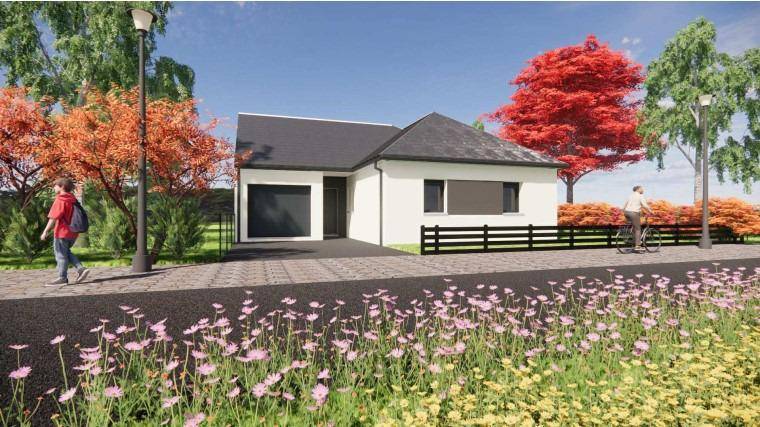 Programme terrain + maison à Joué-du-Bois en Orne (61) de 83 m² à vendre au prix de 203307€ - 1