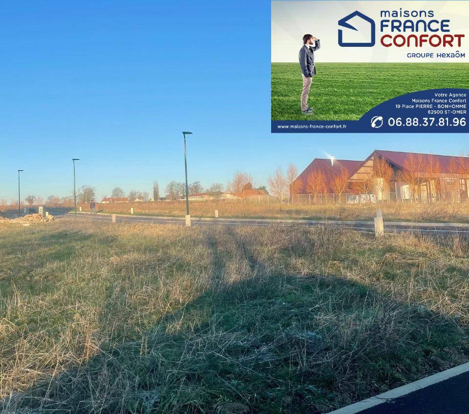 Terrain seul à Wierre-Effroy en Pas-de-Calais (62) de 480 m² à vendre au prix de 83000€ - 2