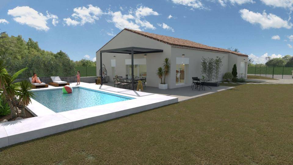 Programme terrain + maison à Ruoms en Ardèche (07) de 105 m² à vendre au prix de 296000€ - 1