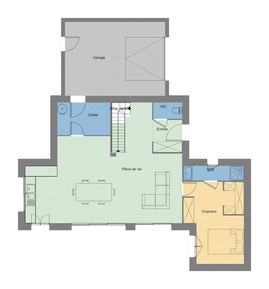 Programme terrain + maison à Audierne en Finistère (29) de 95 m² à vendre au prix de 325500€ - 4