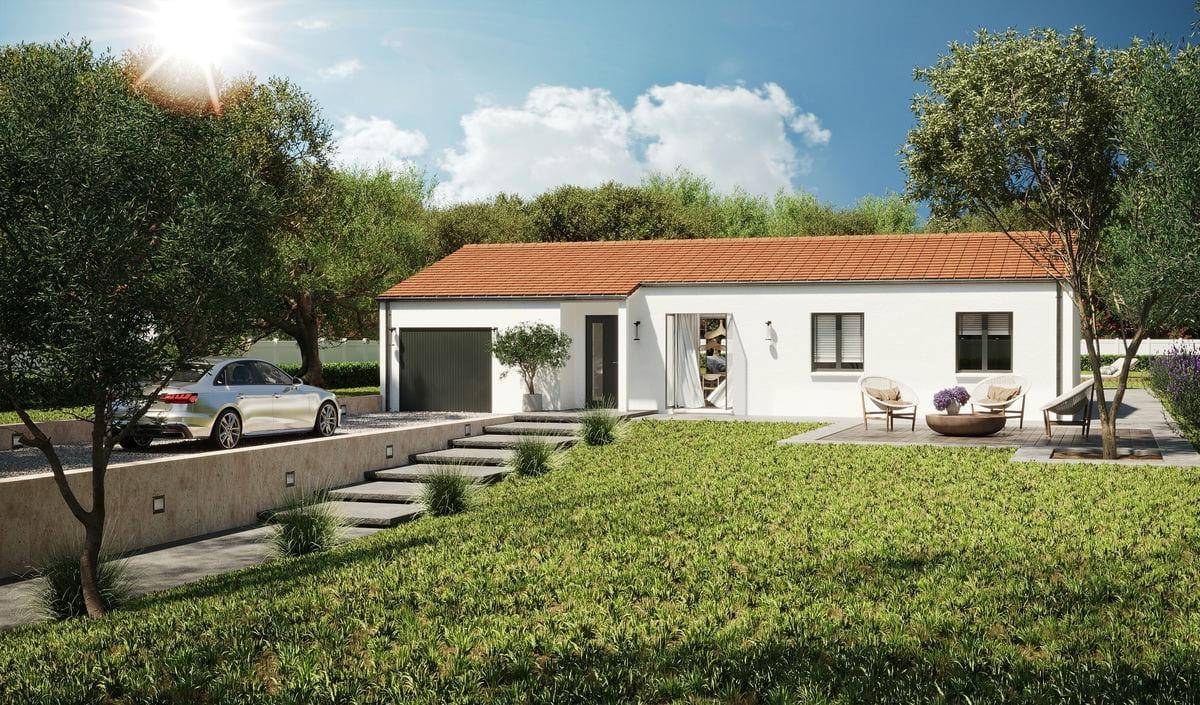 Programme terrain + maison à Costaros en Haute-Loire (43) de 88 m² à vendre au prix de 176791€ - 1