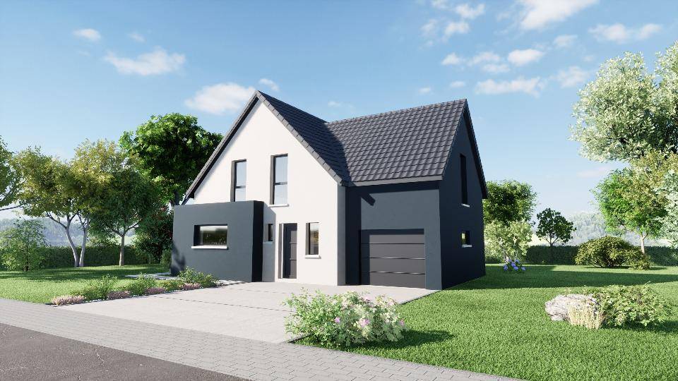 Programme terrain + maison à Dossenheim-Kochersberg en Bas-Rhin (67) de 124 m² à vendre au prix de 422200€ - 2