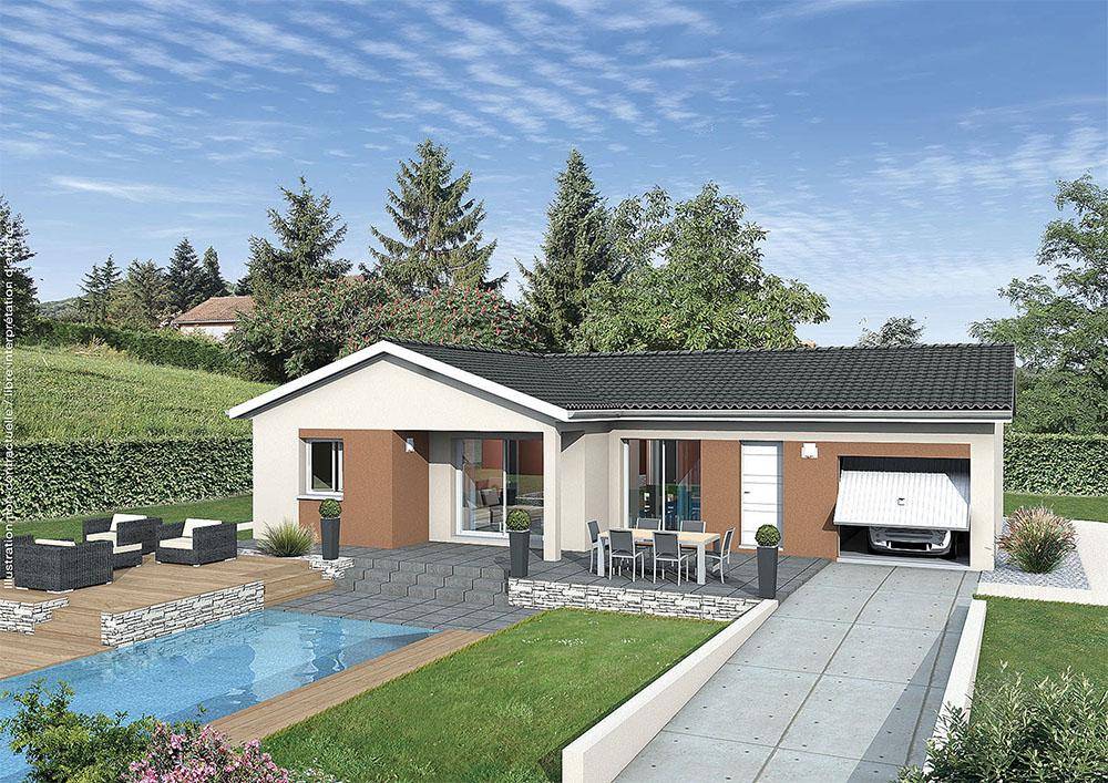 Programme terrain + maison à Belleville-en-Beaujolais en Rhône (69) de 83 m² à vendre au prix de 244816€ - 3