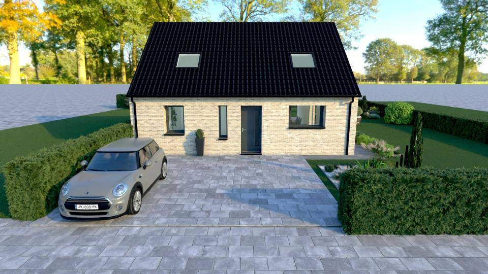 Programme terrain + maison à Wormhout en Nord (59) de 90 m² à vendre au prix de 196000€ - 2