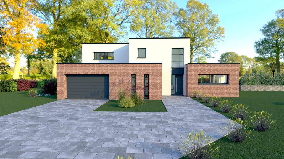 Programme terrain + maison à Fontaine-au-Pire en Nord (59) de 170 m² à vendre au prix de 479000€ - 1